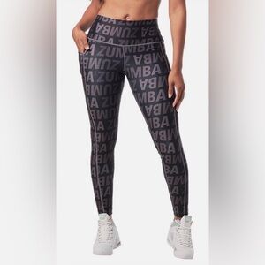 Zumba Fitness Black and Gray Leggings